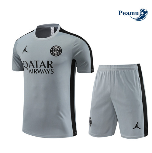 tomada Camisola Kit Equipamento Training PSG + Shorts Cinza 2023-2024