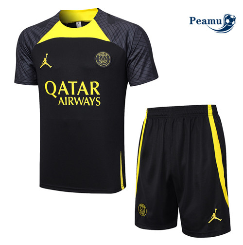 Novo Camisola Kit Equipamento Training PSG + Shorts Preto 2023-2024