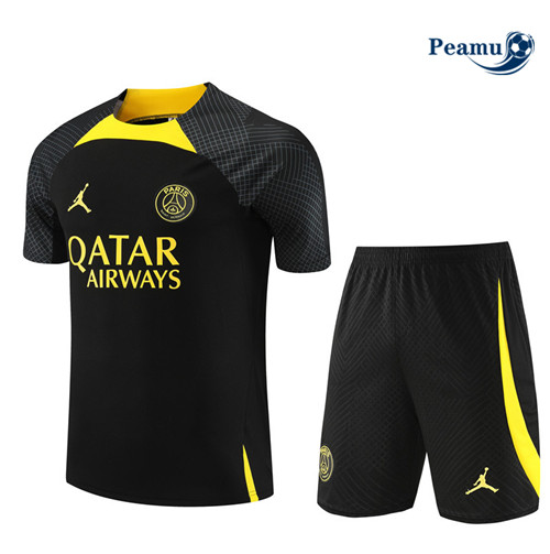 Criar Camisola Kit Equipamento Training PSG + Shorts Preto 2023-2024