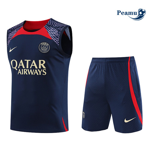 Ofertas Camisola Kit Equipamento Training PSG Colete + Shorts Azul 2023-2024