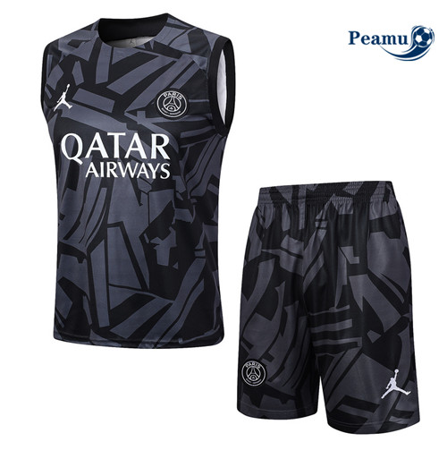 Oferta Camisola Kit Equipamento Training PSG Colete + Shorts Preto 2023-2024