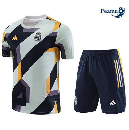 Todos Camisola Kit Equipamento Training Real Madrid + Shorts Branco 2023-2024