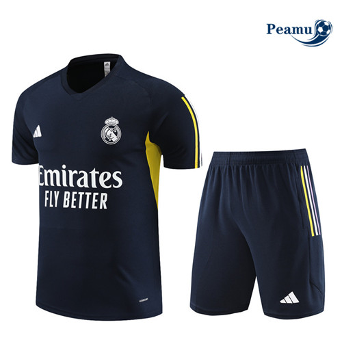 Ofertas Camisola Kit Equipamento Training Real Madrid + Shorts Azul marinho 2023-2024
