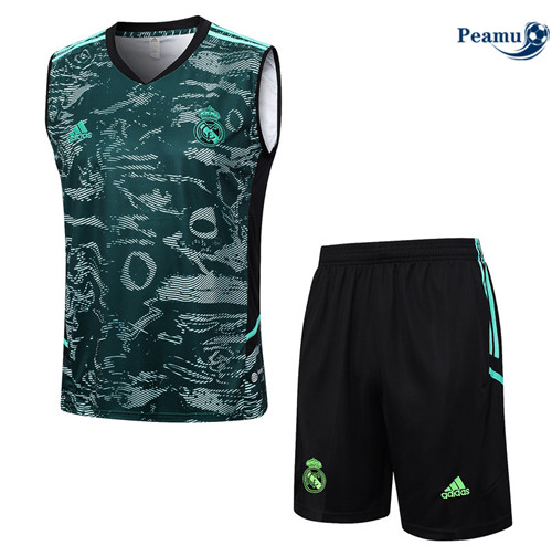 Procurar Camisola Kit Equipamento Training Real Madrid Colete + Shorts Verde 2023-2024