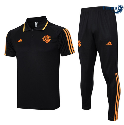 Ofertas Camisola Kit Equipamento Training SC Internacional Polo + Pantalon Preto 2023-2024