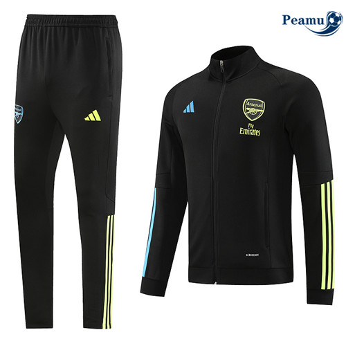 Criar Camisola Casaco Fato de Treino Arsenal Preto 2023-2024