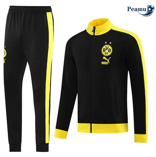 Criar Camisola Casaco Fato de Treino Borussia Dortmund Preto 2023-2024