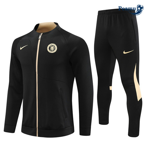 Cria Camisola Casaco Fato de Treino Chelsea Preto 2023-2024