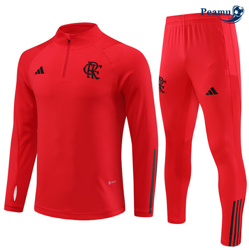 Novo Camisola Casaco Fato de Treino Flamengo Vermelho 2023-2024