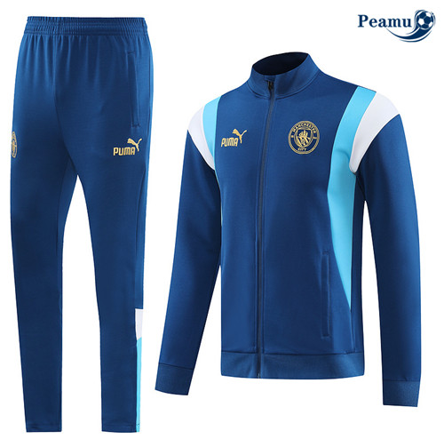 Réplicas Camisola Casaco Fato de Treino Manchester City Azul 2023-2024