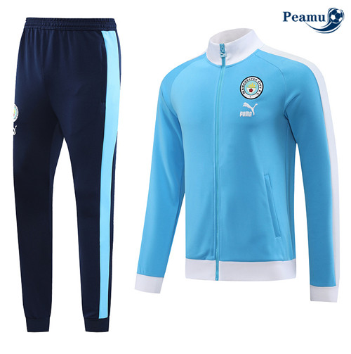 tomada Camisola Casaco Fato de Treino Manchester City Azul 2023-2024