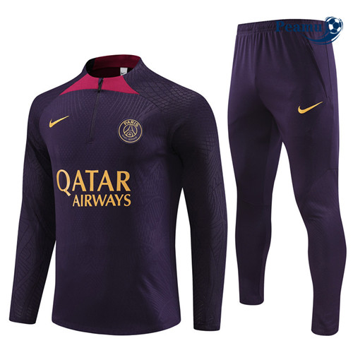 Novo Camisola Casaco Fato de Treino PSG Player Roxo 2023-2024