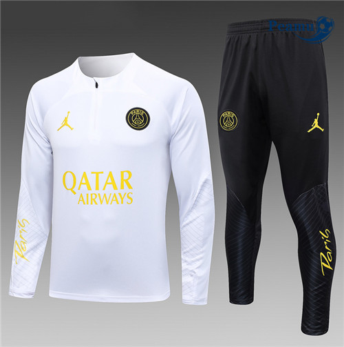 Projeto Camisola Casaco Fato de Treino PSG Branco 2023-2024