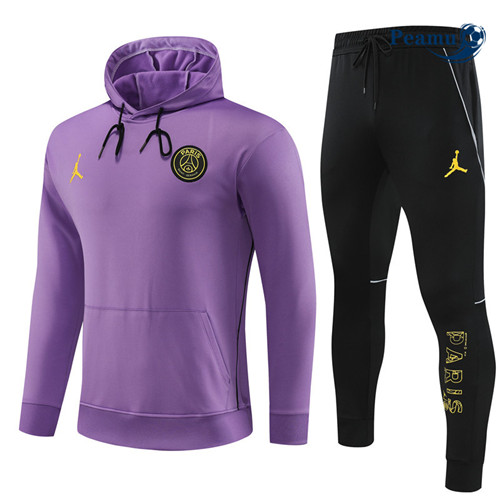 Procurar Camisola Casaco Fato de Treino PSG com capuz Roxo 2023-2024
