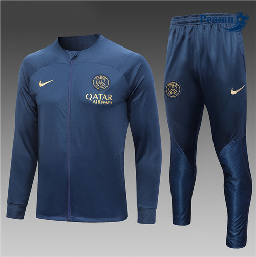 Novo Camisola Casaco Fato de Treino PSG Azul 2023-2024