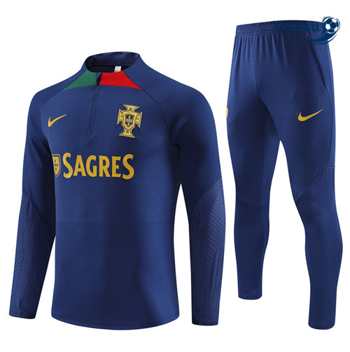 Novo Camisola Casaco Fato de Treino Portugal Azul marinho 2023-2024