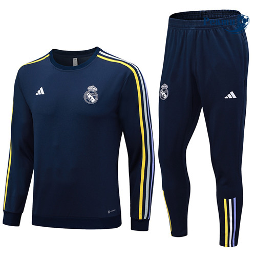 Projeto Camisola Casaco Fato de Treino Real Madrid Azul marinho 2023-2024