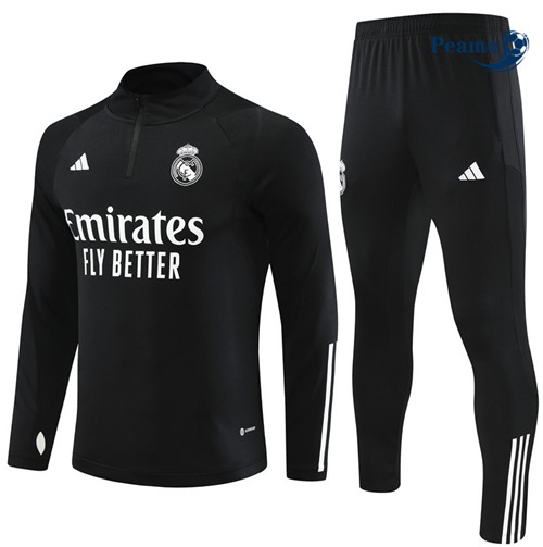 Criar Camisola Casaco Fato de Treino Real Madrid Preto 2023-2024