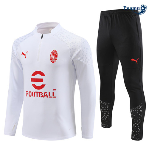 Todos Camisola Casaco Fato de Treino AC Milan Criancas Branco 2023-2024