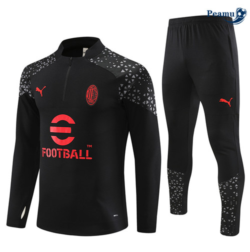 Procurar Camisola Casaco Fato de Treino AC Milan Criancas Preto 2023-2024