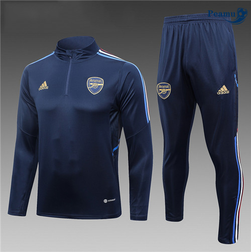 Cria Camisola Casaco Fato de Treino Arsenal Criancas Azul 2023-2024