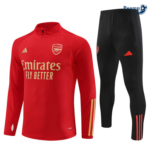 Novo Camisola Casaco Fato de Treino Arsenal Criancas Vermelho 2023-2024