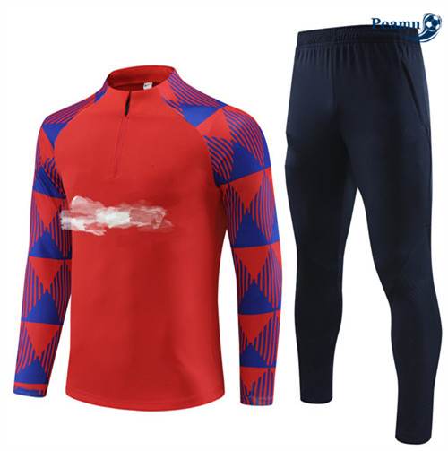 Réplicas Camisola Casaco Fato de Treino Barcelona Criancas Player Vermelho 2023-2024
