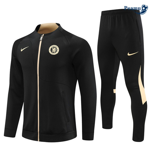 Criar Camisola Casaco Fato de Treino Chelsea Preto 2023-2024