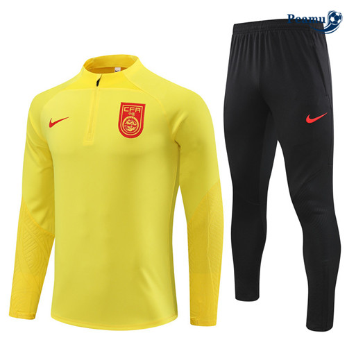 Novo Camisola Casaco Fato de Treino Chine Criancas Amarelo 2023-2024