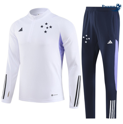 Oferta Camisola Casaco Fato de Treino Cruzeiro Criancas Branco 2023-2024