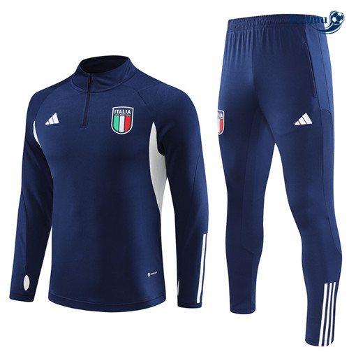 Cria Camisola Casaco Fato de Treino Italia Criancas Azul 2023-2024