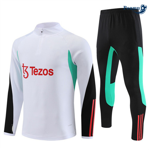 Loja Camisola Casaco Fato de Treino Manchester United Criancas Branco 2023-2024