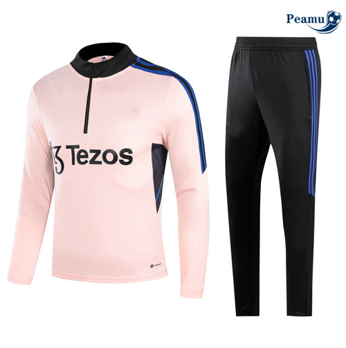 Réplicas Camisola Casaco Fato de Treino Manchester United Criancas Rosa 2023-2024