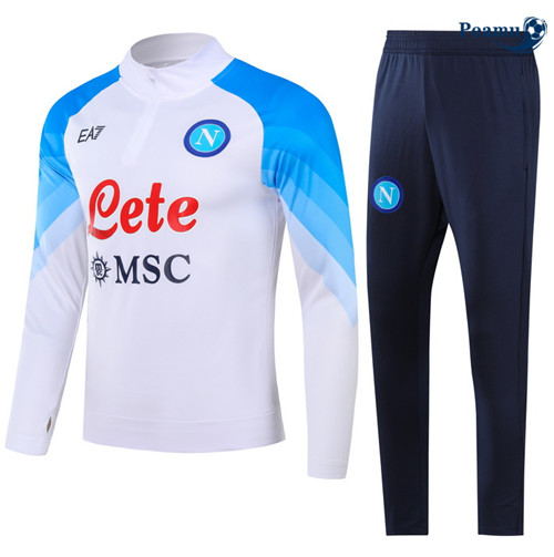 Criar Camisola Casaco Fato de Treino Napoli Criancas Branco 2023-2024