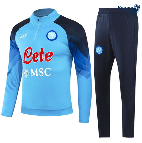 Oferta Camisola Casaco Fato de Treino Napoli Criancas Azul 2023-2024