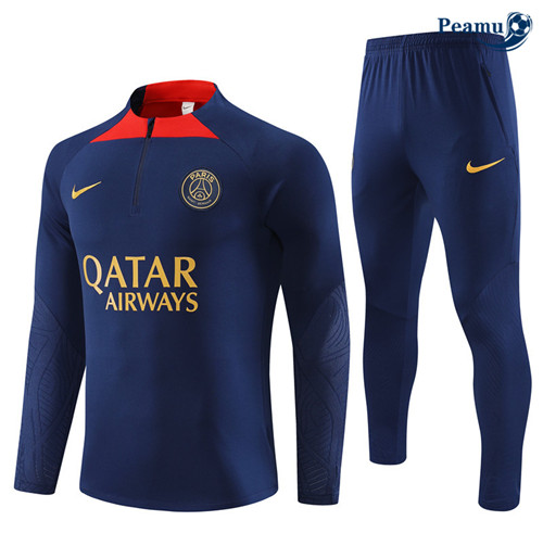 Cria Camisola Casaco Fato de Treino PSG Criancas Azul marinho 2023-2024