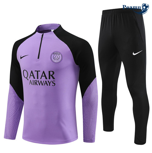 Cria Camisola Casaco Fato de Treino PSG Criancas Roxo 2023-2024