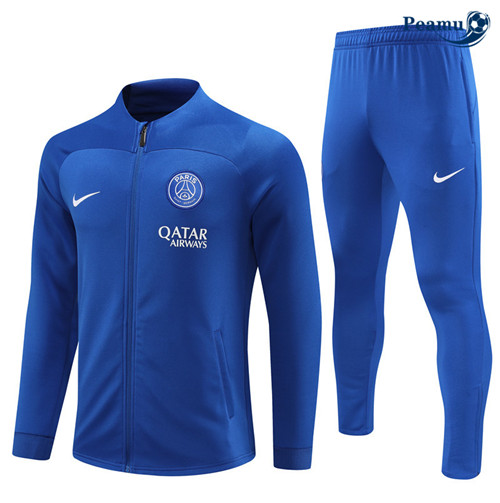 Cria Camisola Casaco Fato de Treino PSG Criancas Azul 2023-2024