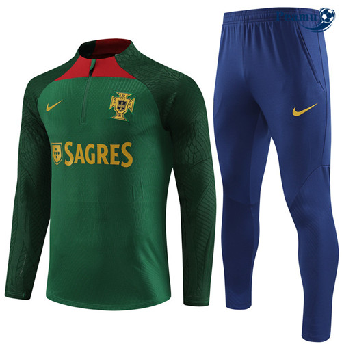 Criar Camisola Casaco Fato de Treino Portugal Criancas Player Verde 2023-2024