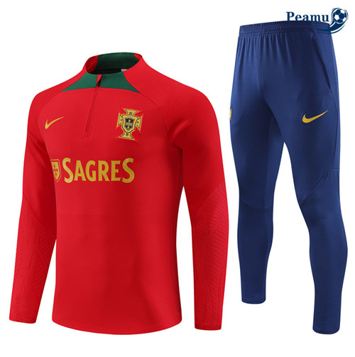 Réplicas Camisola Casaco Fato de Treino Portugal Criancas Vermelho 2023-2024