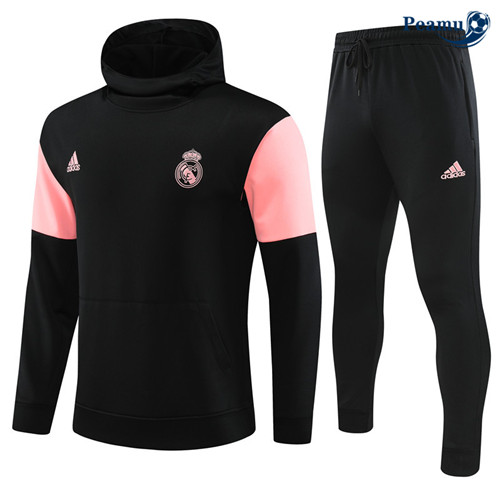 Comprar Camisola Casaco Fato de Treino Real Madrid Criancas com capuz Preto 2023-2024