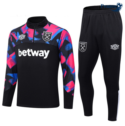 Réplicas Camisola Casaco Fato de Treino West Ham United Criancas Noir Preto 2023-2024