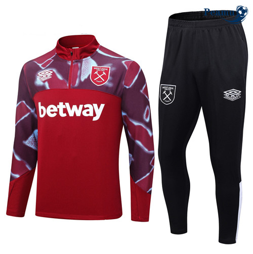 tomada Camisola Casaco Fato de Treino West Ham United Criancas Rouge Vermelho 2023-2024