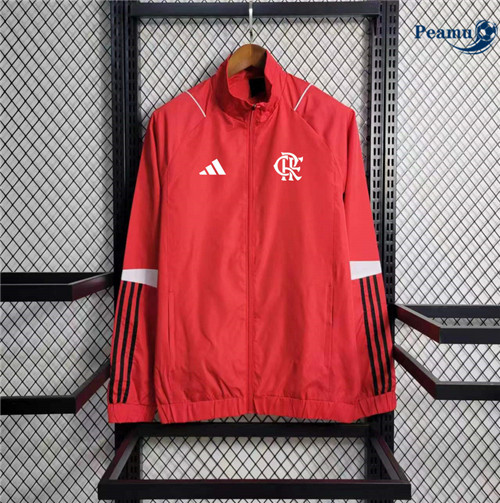 Cria Camisola Jaqueta Futebol Giacca A Vento Flamengo Vermelho 2023-2024