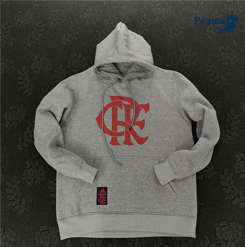 Procurar Camisola Jaqueta Futebol Sueter de Treinamento Flamengo Cinza 2023-2024
