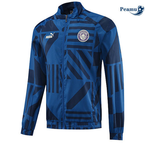 Todos Camisola Jaqueta Futebol Giacca A Vento Manchester City Azul 2023-2024