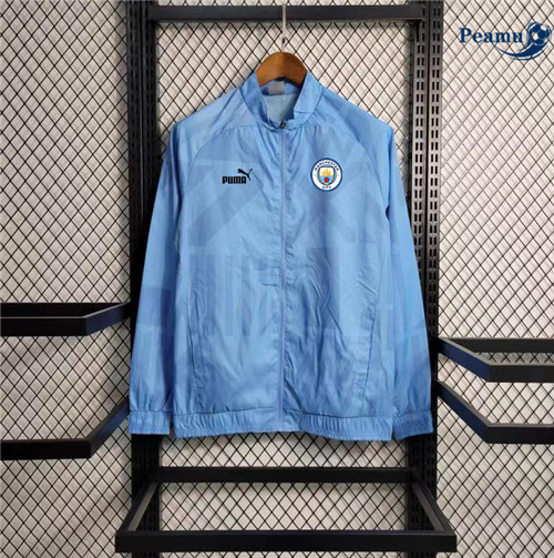 Procurar Camisola Jaqueta Futebol Giacca A Vento Manchester City Azul 2023-2024