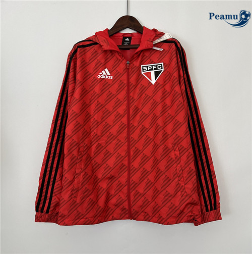 Procurar Camisola Jaqueta Futebol Giacca A Vento Sao Paulo Vermelho 2023-2024