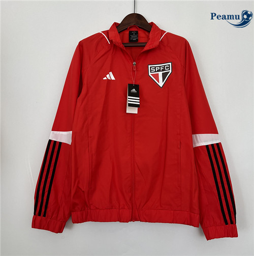 Ofertas Camisola Jaqueta Futebol Giacca A Vento Sao Paulo Vermelho 2023-2024