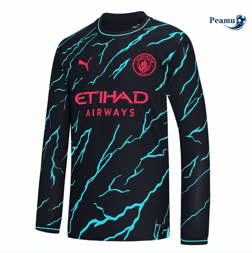 Réplicas Camisola Futebol Manchester City Alternativa Equipamento Manga comprida 2023-2024